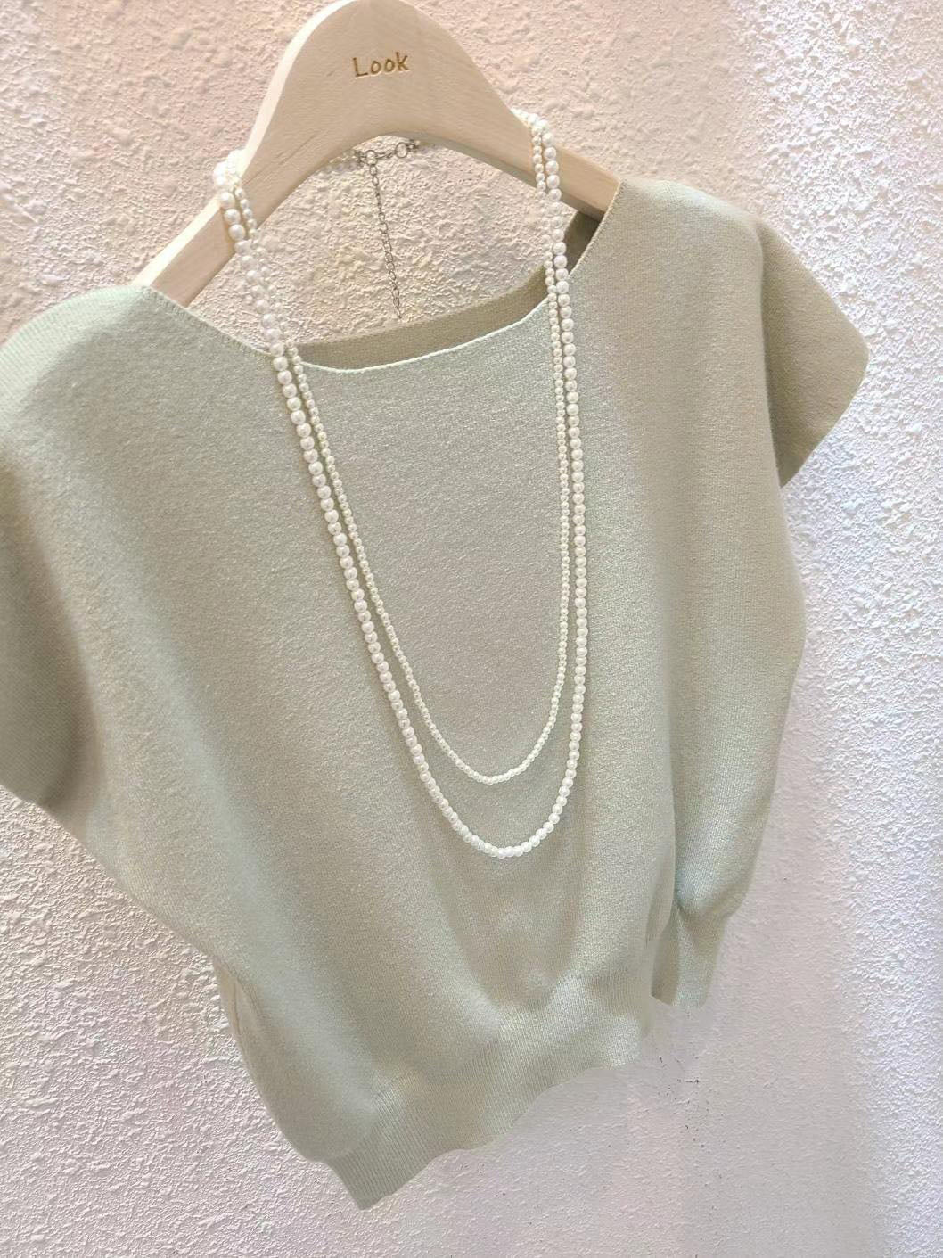 Boat Neck Knit Top