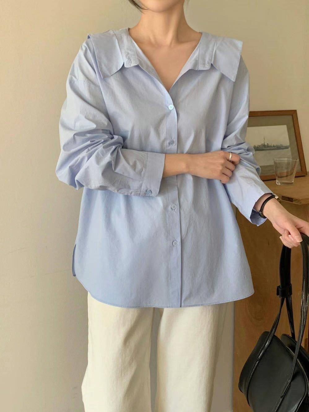 Front Back Vneck Blouse