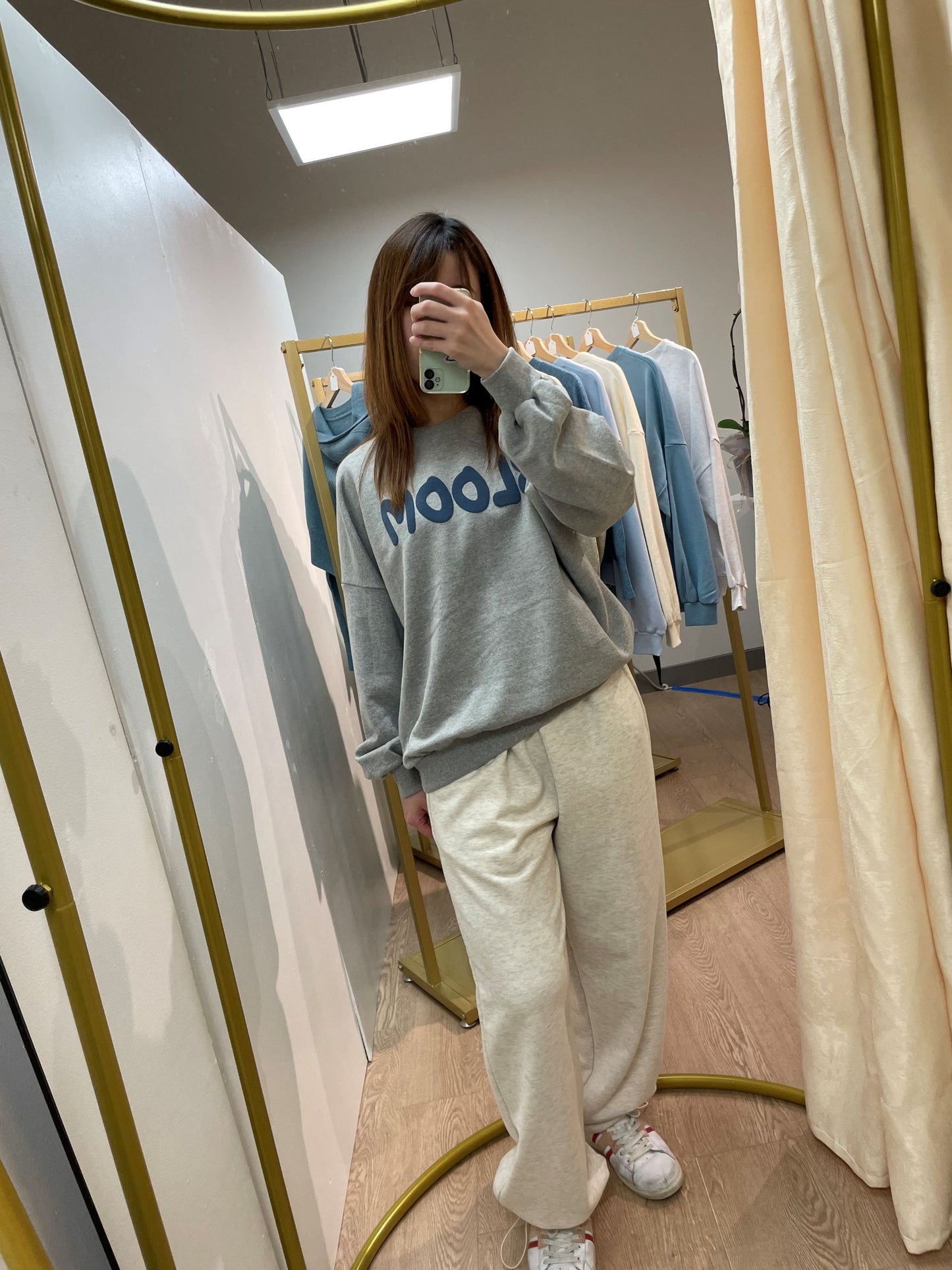 Crewneck Laced Sweatshirt Set - Sweatpant