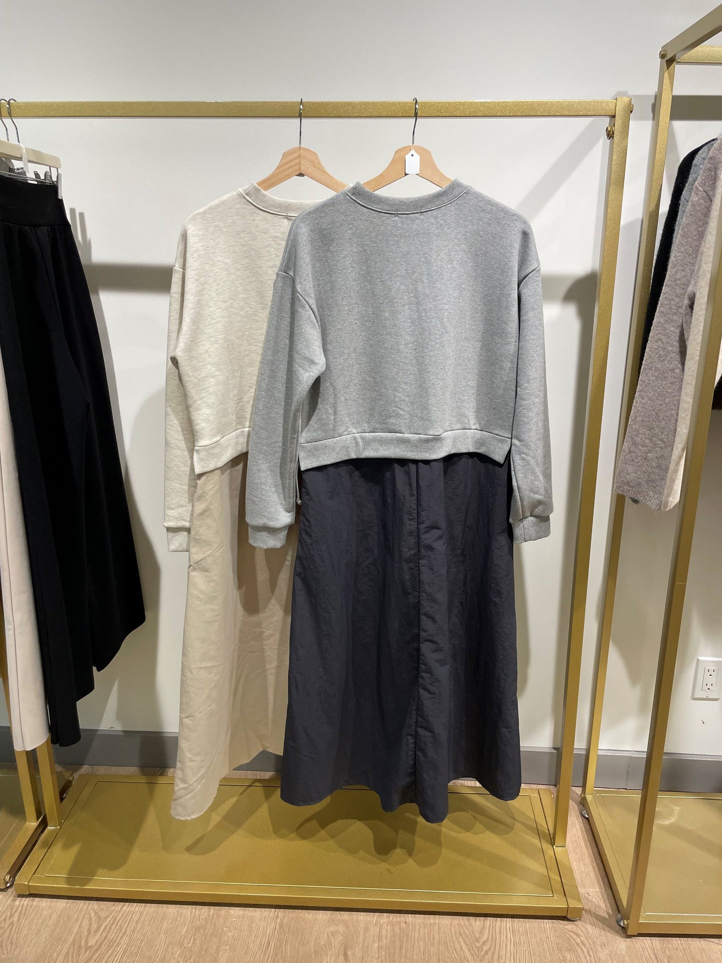 Sweatshirt Skirt One Piece Dress