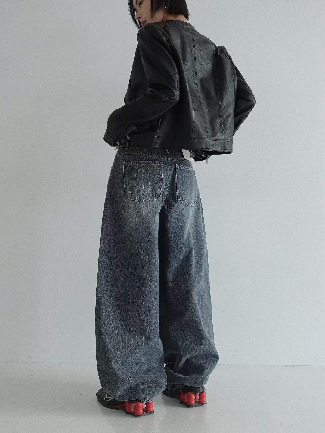 High Waist Balloon Jeans 502