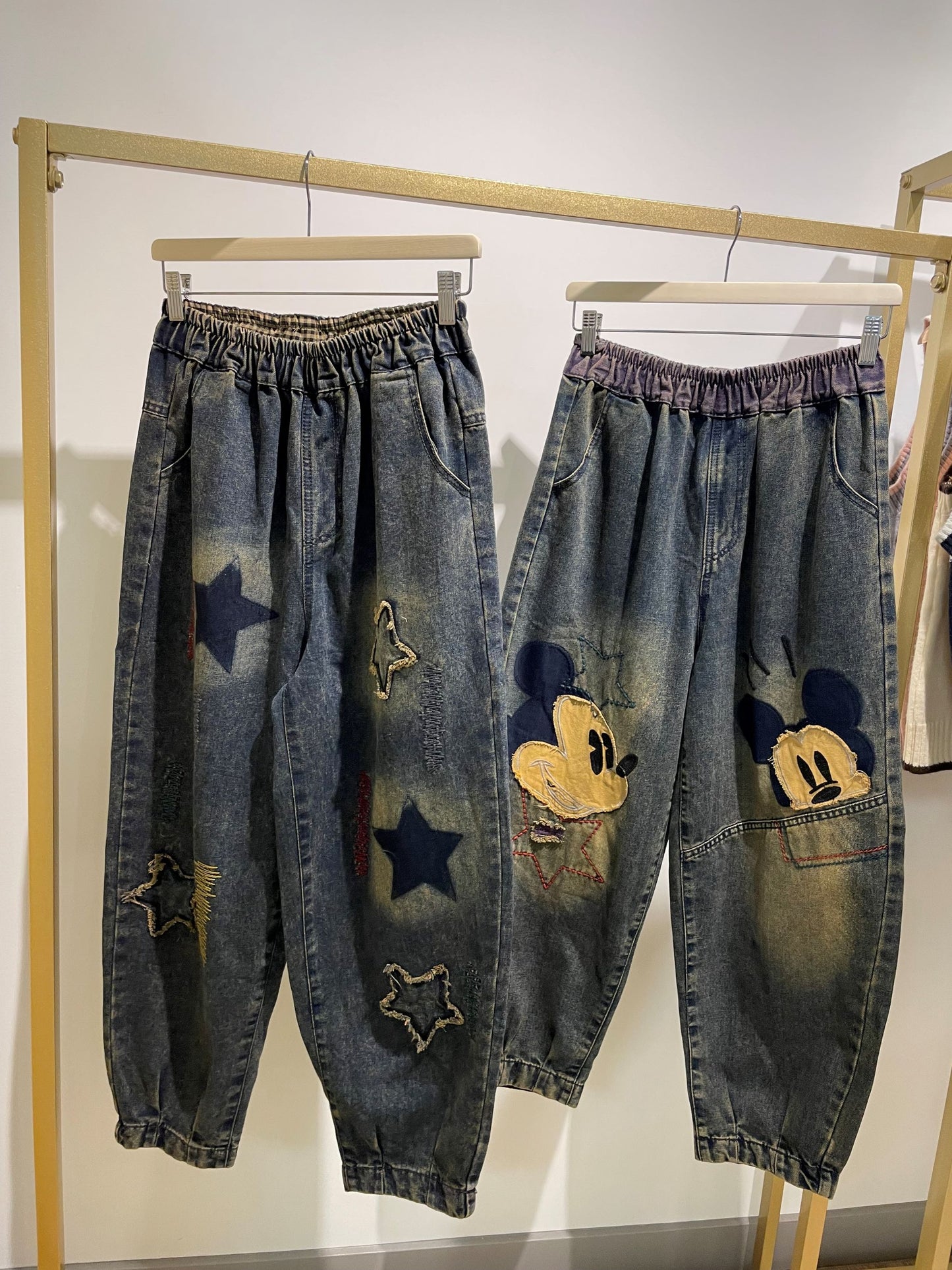 Elastic Waisteband Art Studio Jeans