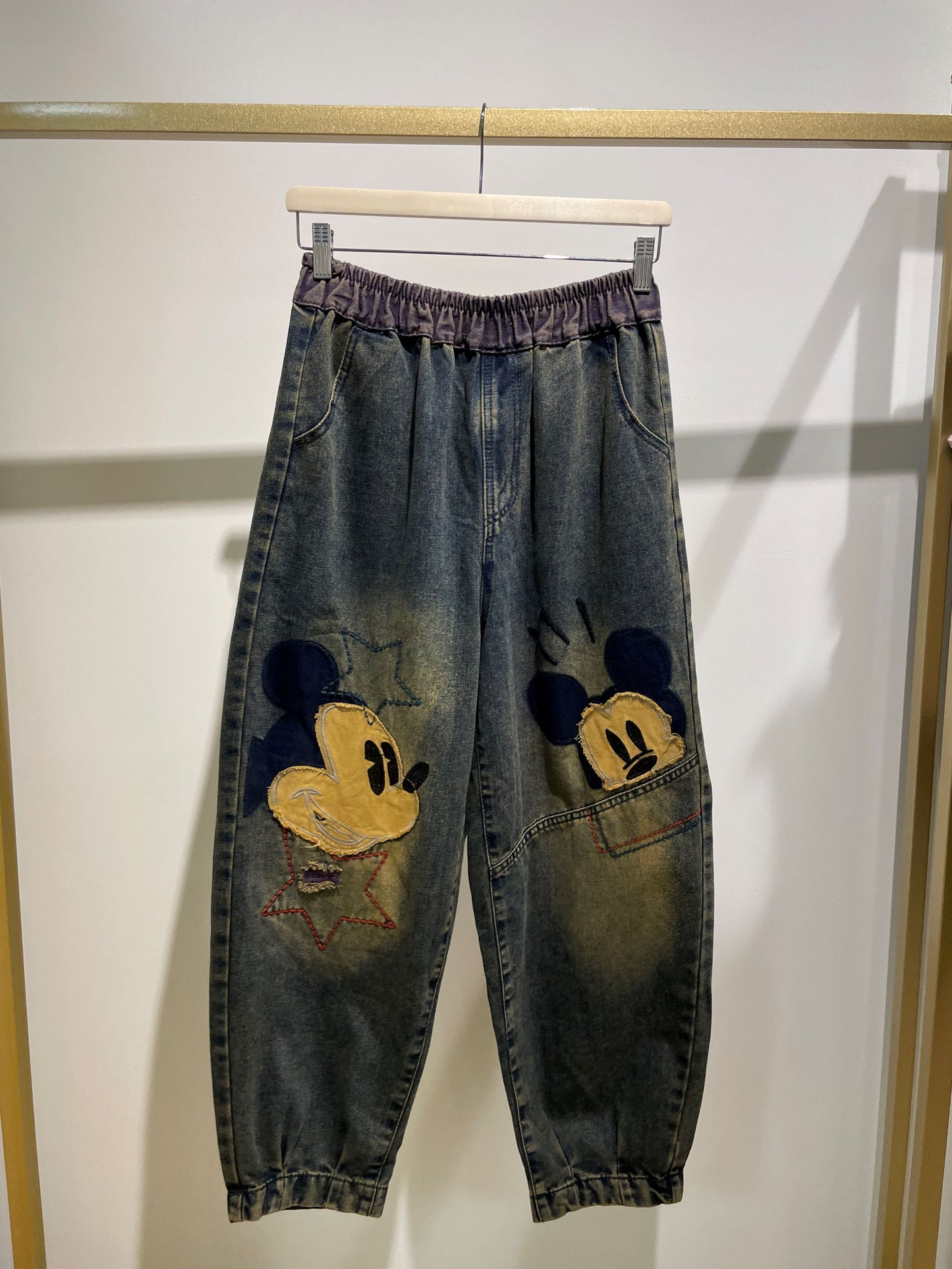 Elastic Waisteband Art Studio Jeans