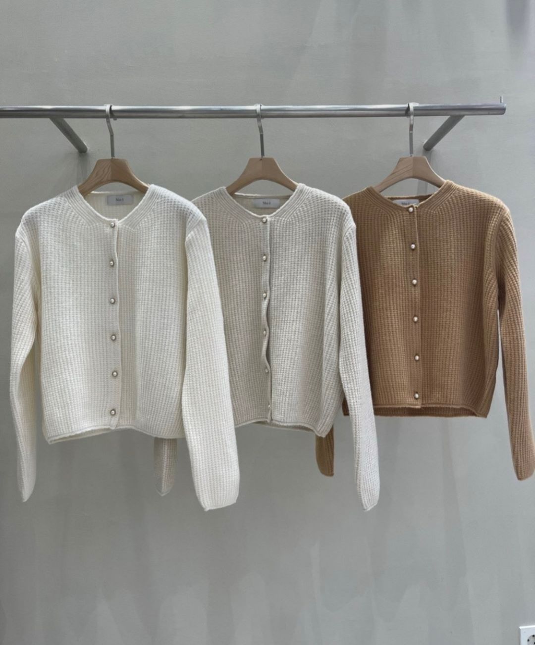 Wool Cashmere Mixed Button Sweater