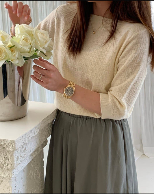 Square Collared Knit Sweater