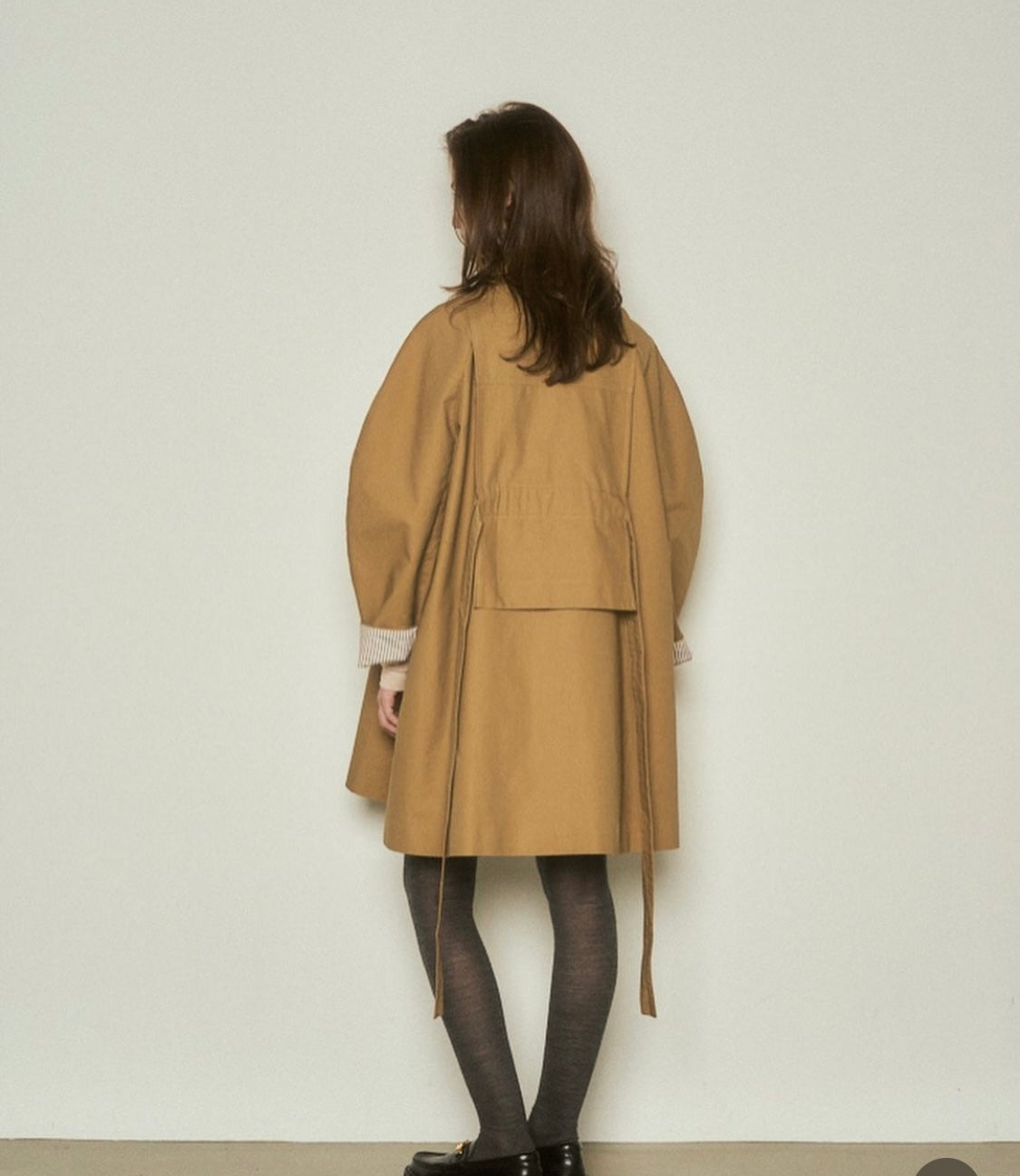 Curve Sleeve Trench Coat