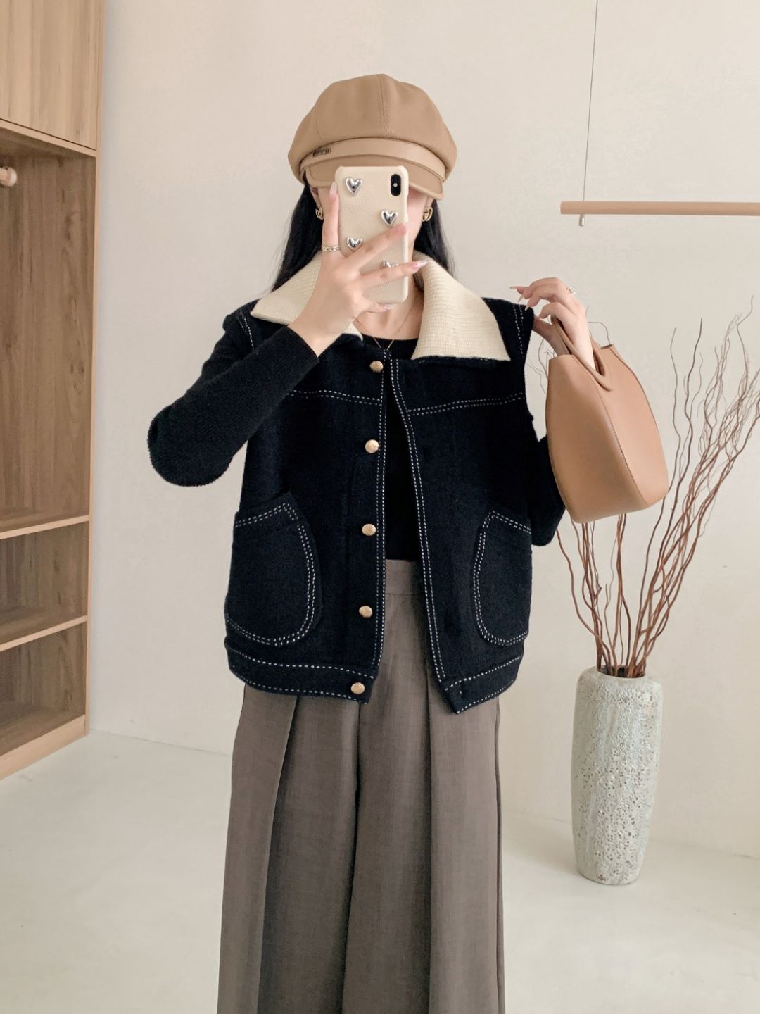 Double Collared Stitched Vest