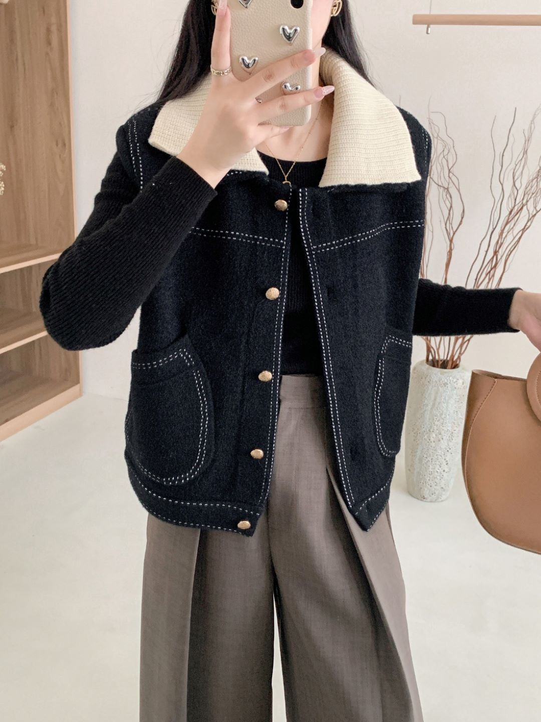 Double Collared Stitched Vest