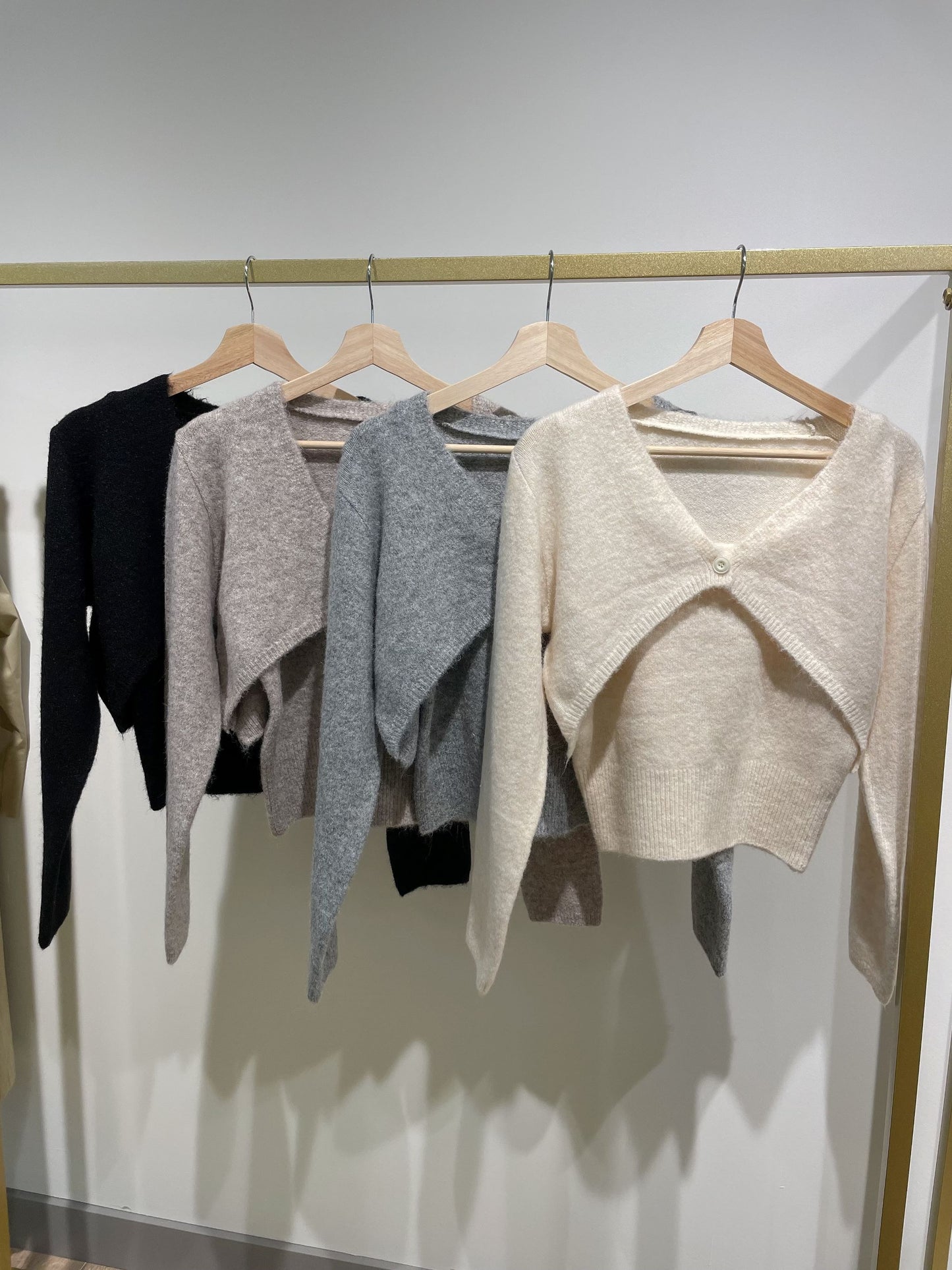 Cropped Knit Cardigan with Knit Tank top Set