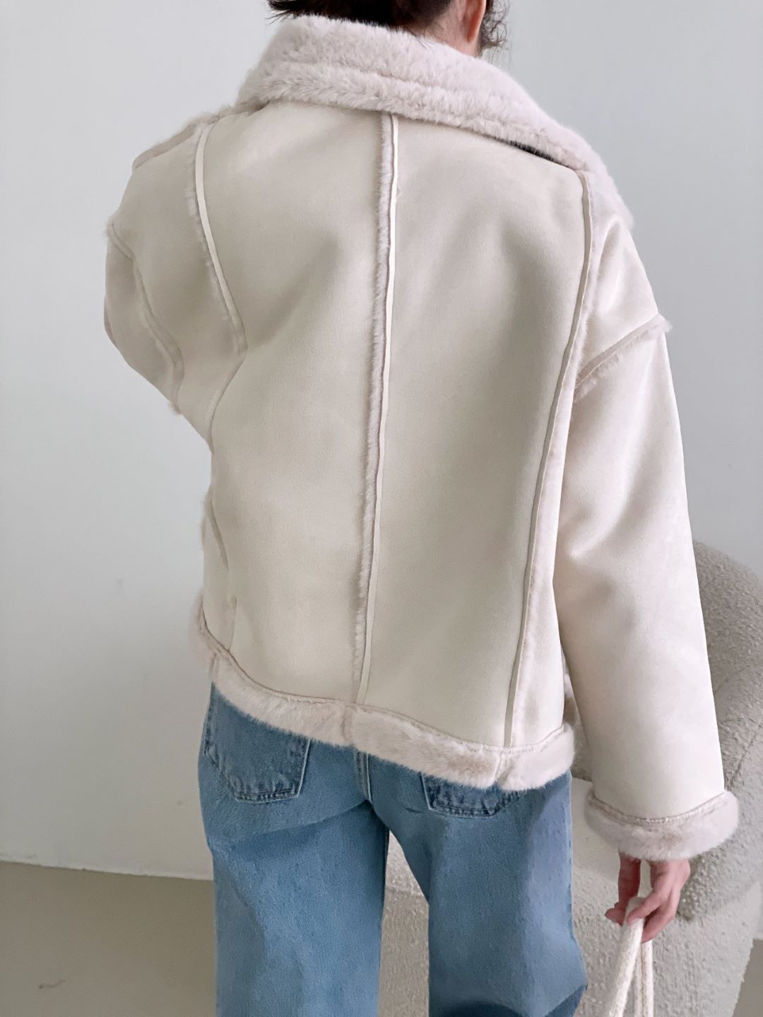Faux Fur Buttoned Coat