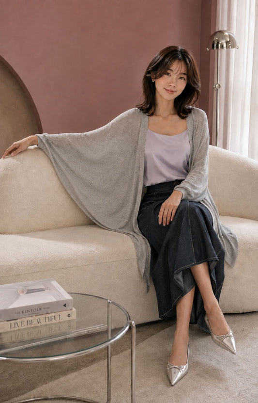 Bat Wing Open Cardi