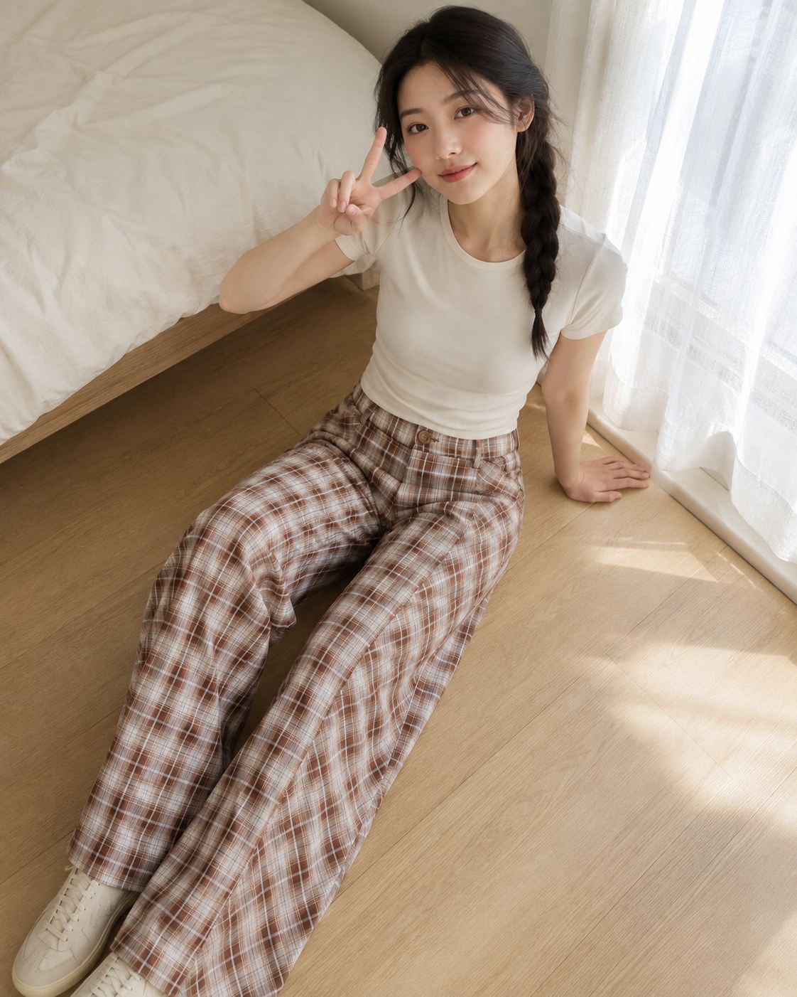 789 - Coloured Checkered Pants