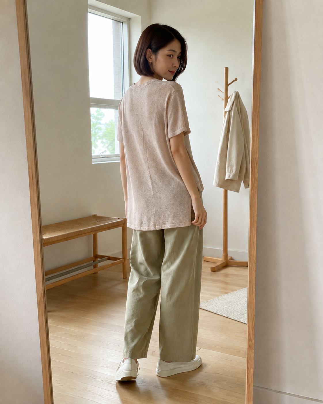 J&M Cotton Linen Crew Neck