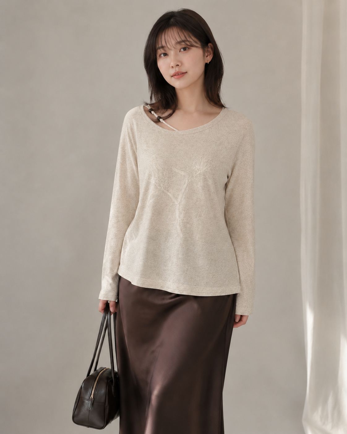 Cotton Linen Off-Shoulder Top