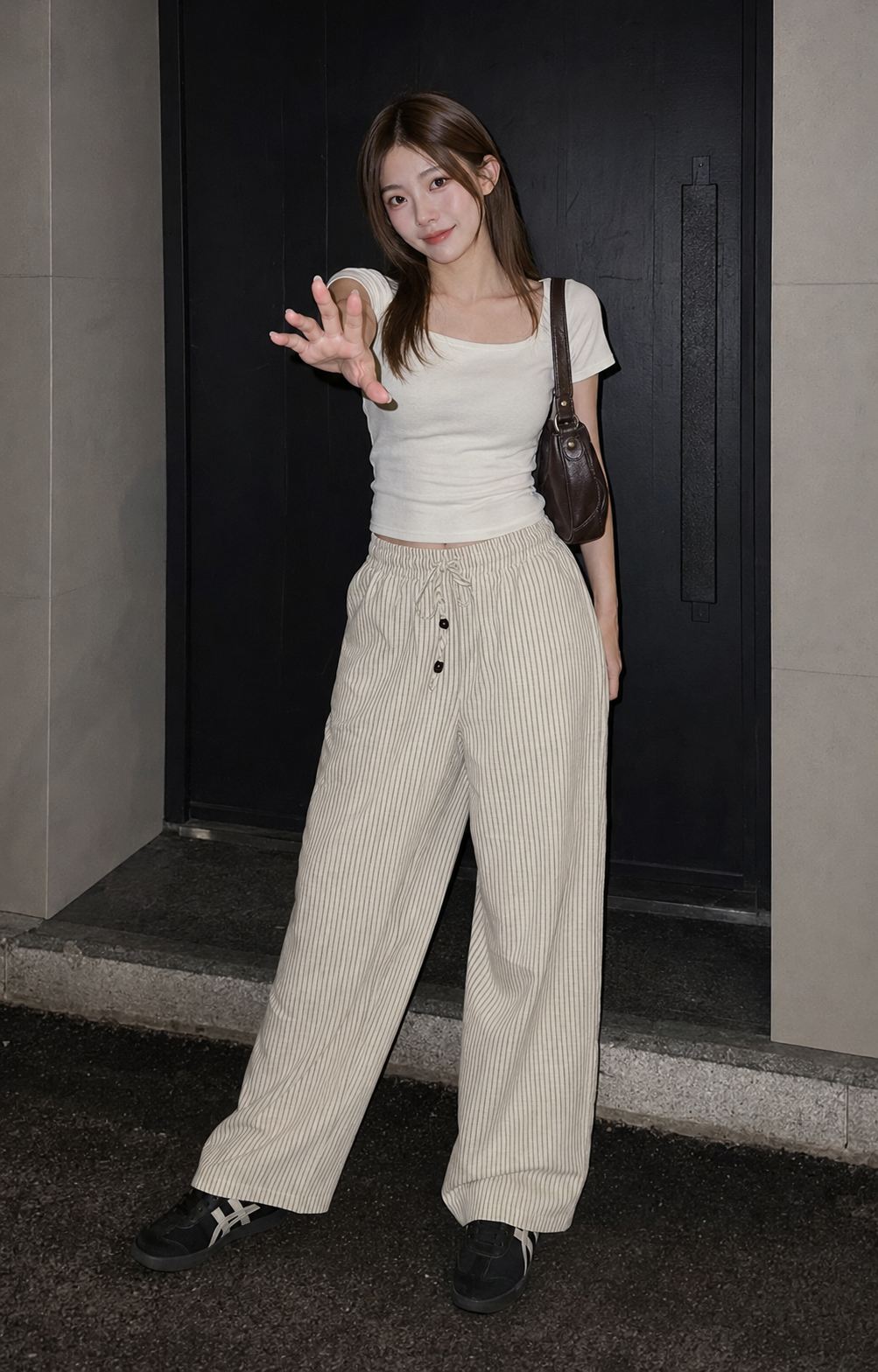 Cotton Linen Stripe Trouser