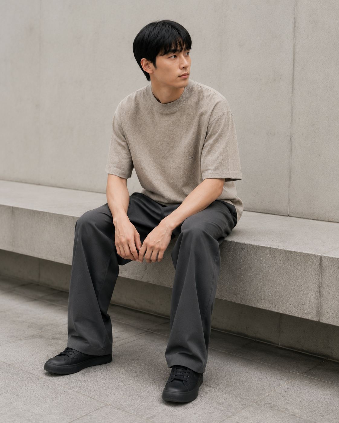 S Cotton Shirt (Mixed Thread)