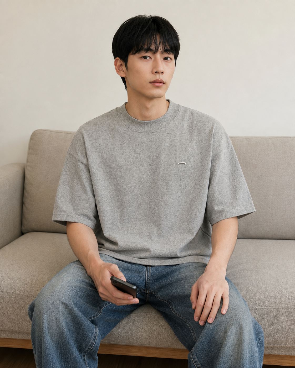 S Cotton Shirt (Mixed Thread)