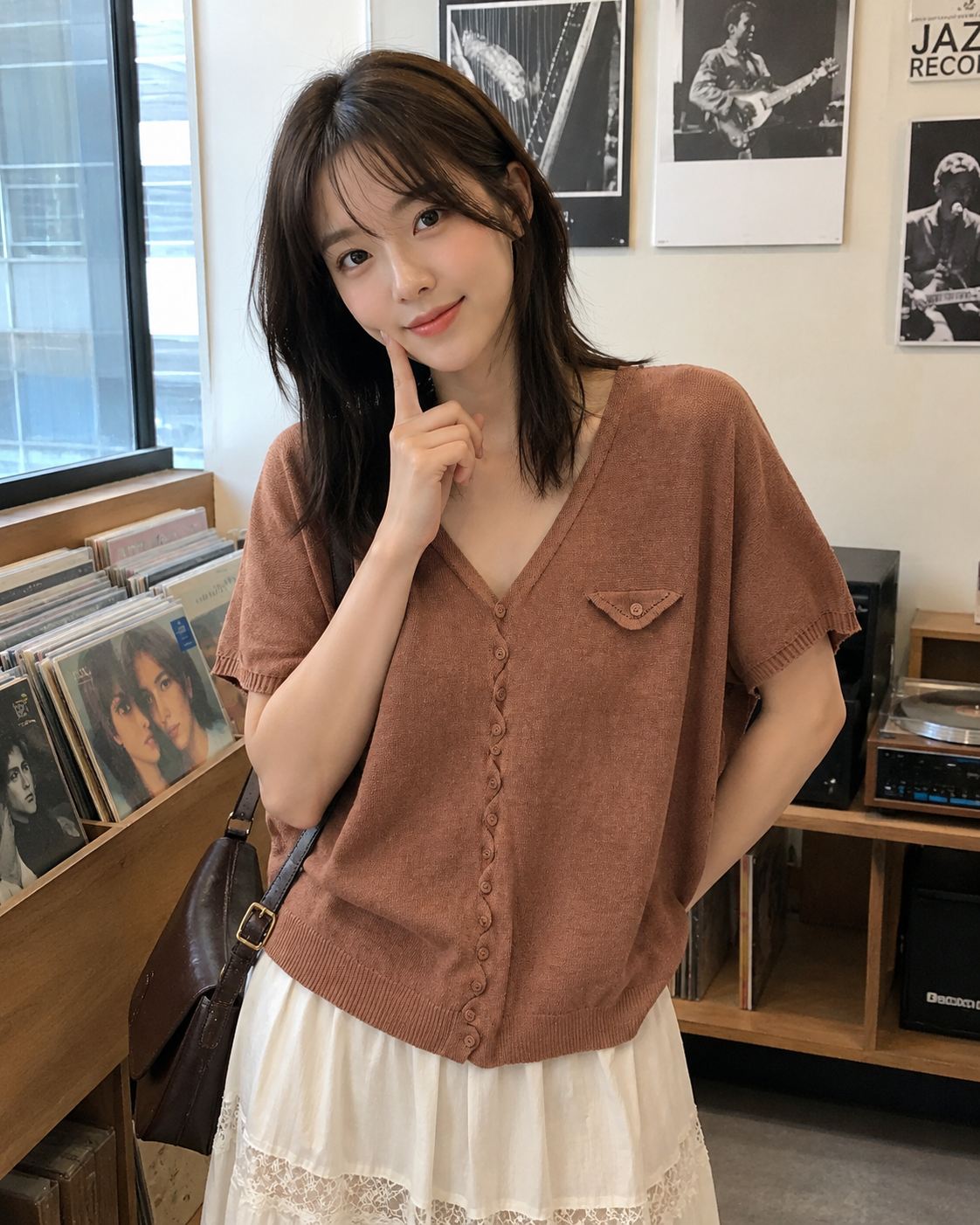 J&M Cross Button Cardigan