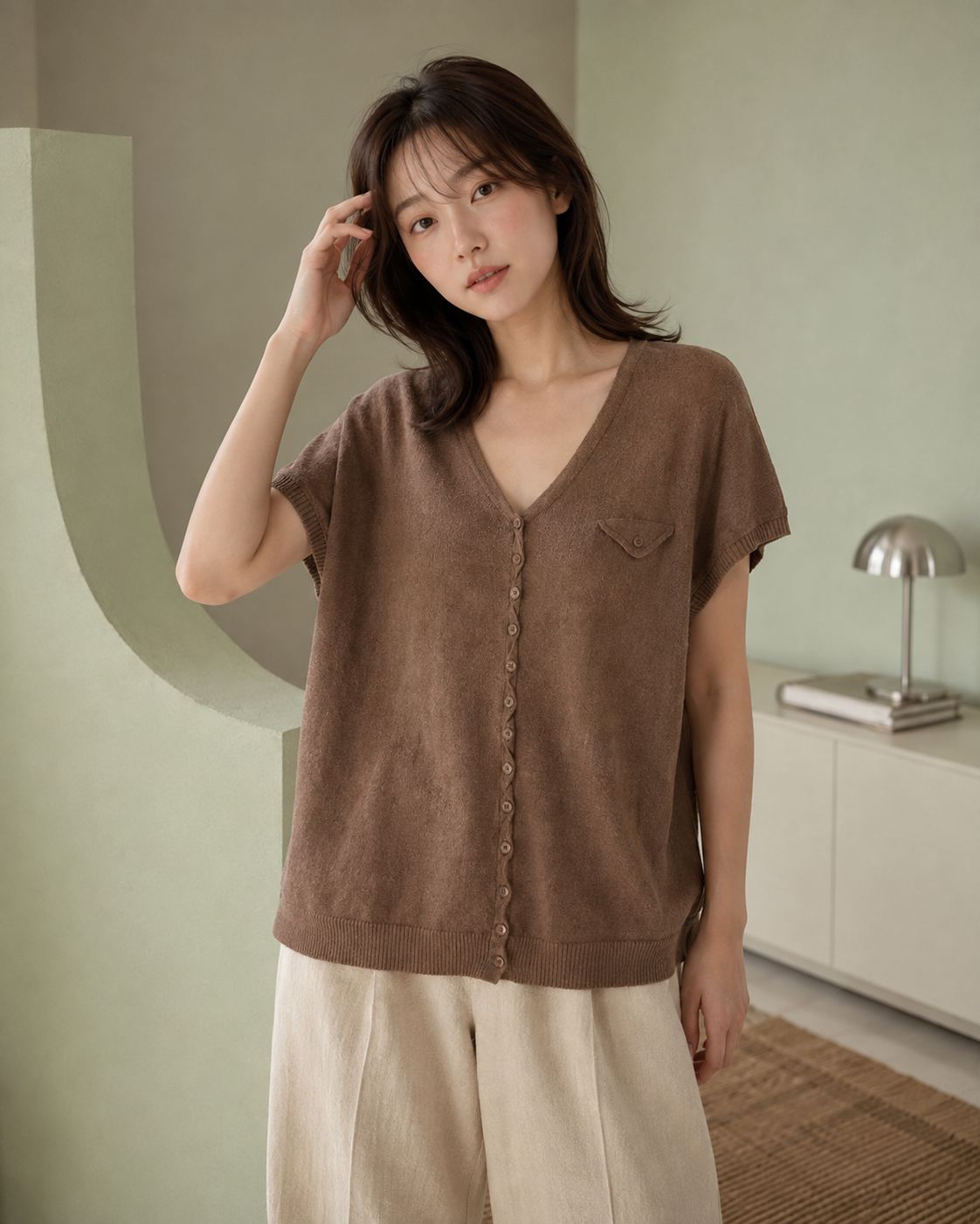 J&M Cross Button Cardigan