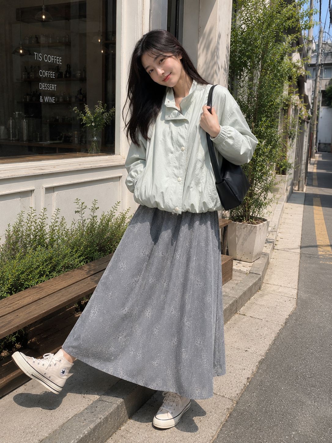Double Collared Zipper Jacket