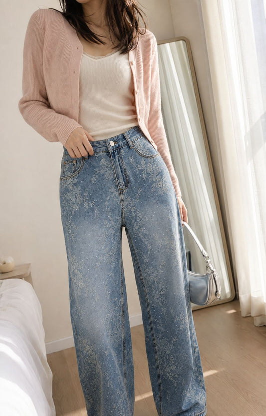 Floral Embroidered Jeans 2618