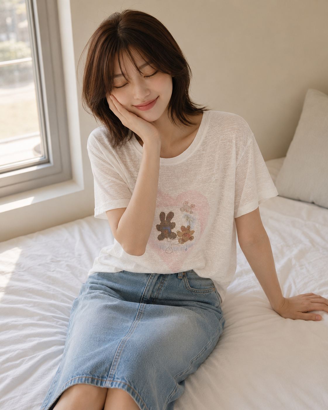 XWY Heart Rabbit Tee