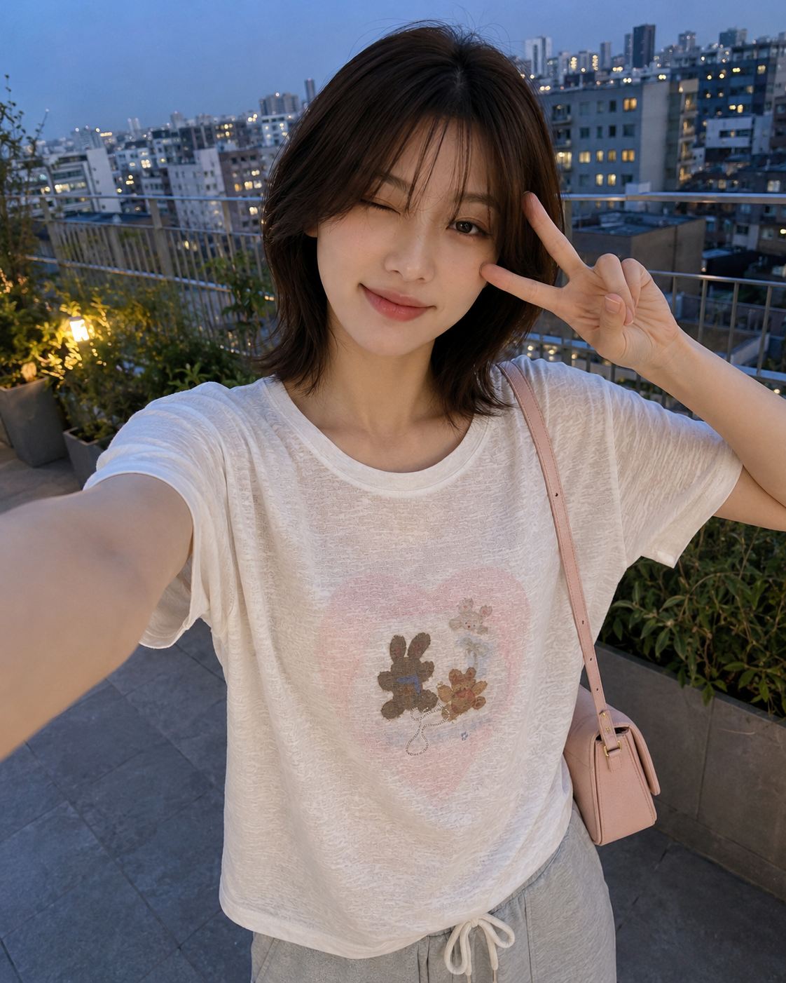 XWY Heart Rabbit Tee
