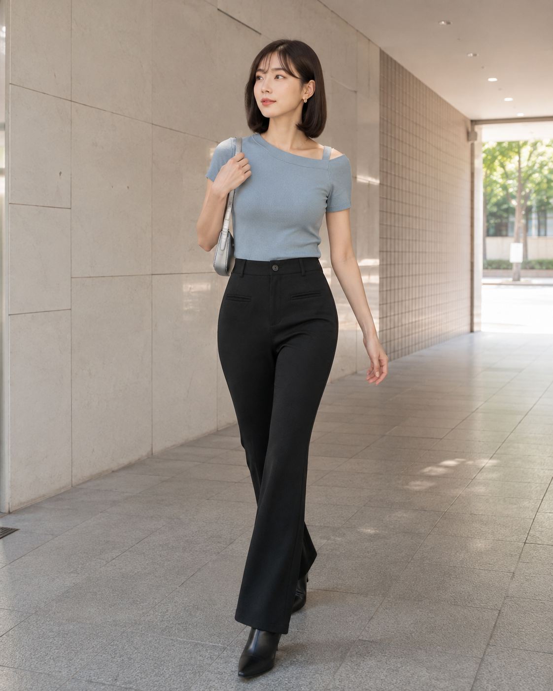 S - High Waist Flare Trouser