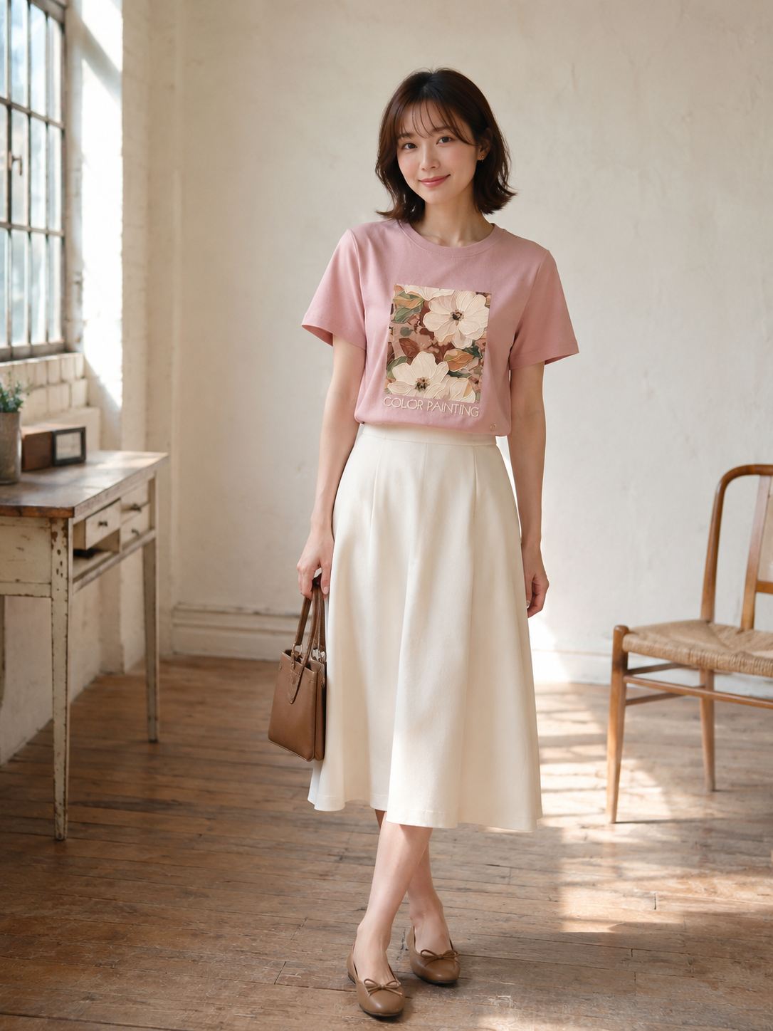 Oil Paint Flower Tee