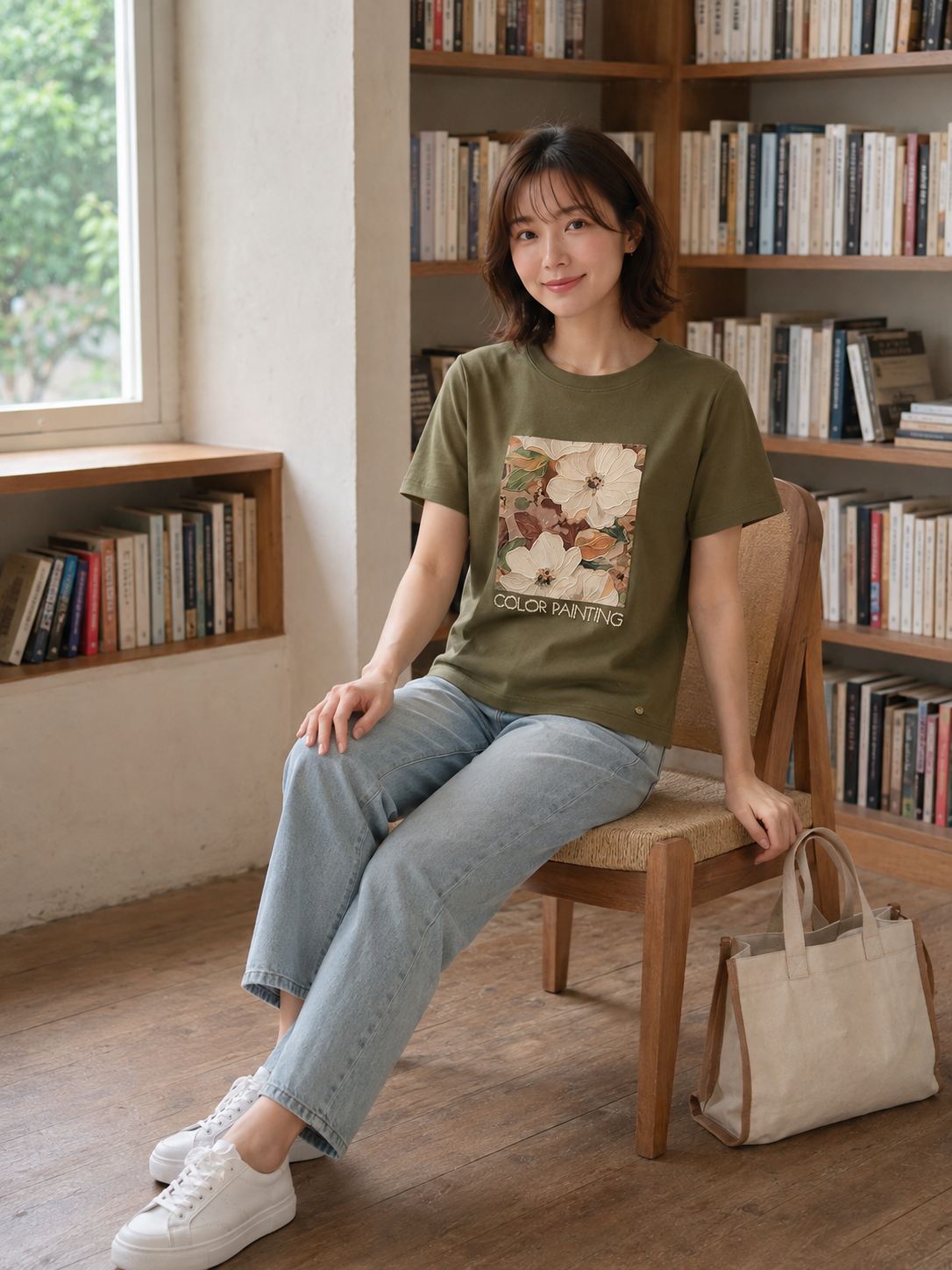 Oil Paint Flower Tee