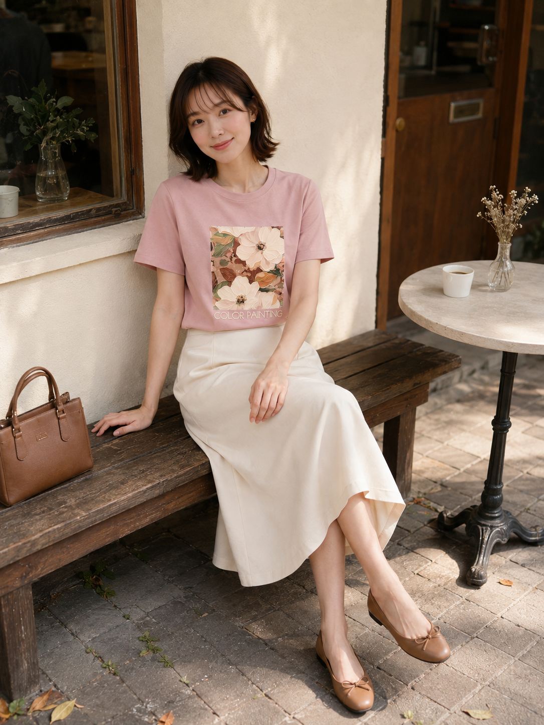 Oil Paint Flower Tee