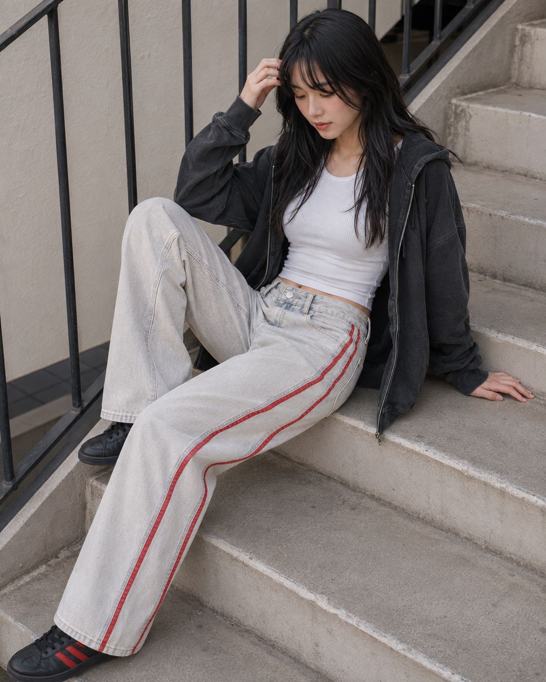 789 - Red Stripe Denim