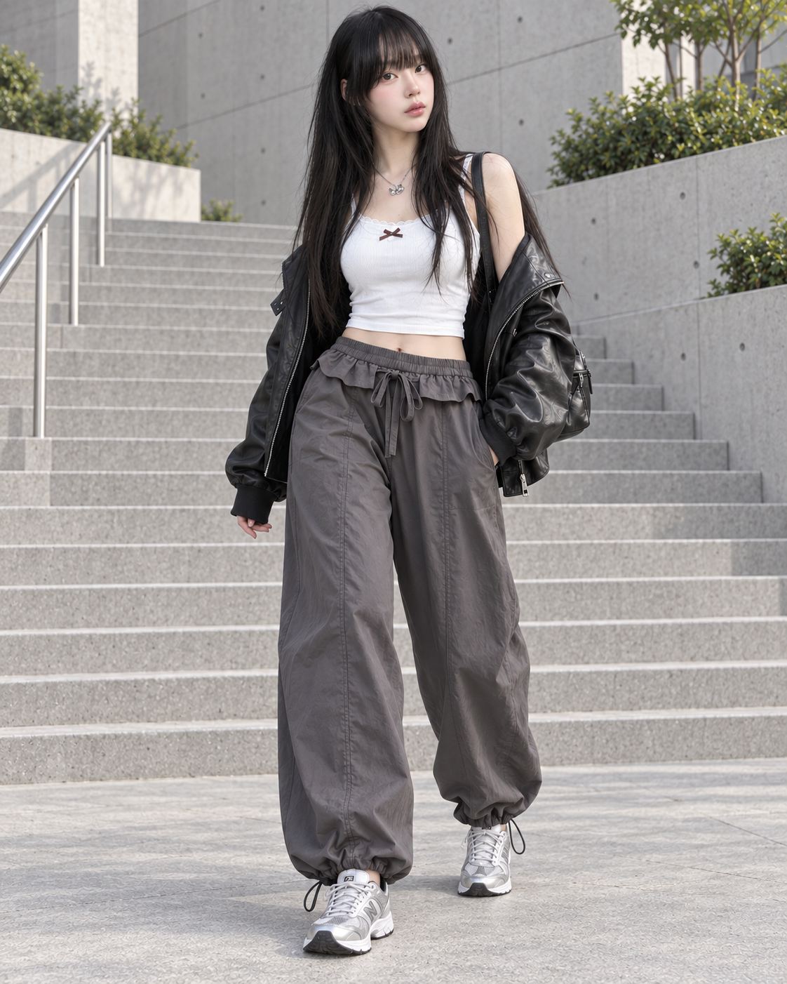 3R3 - Ruffle Baggy Pants