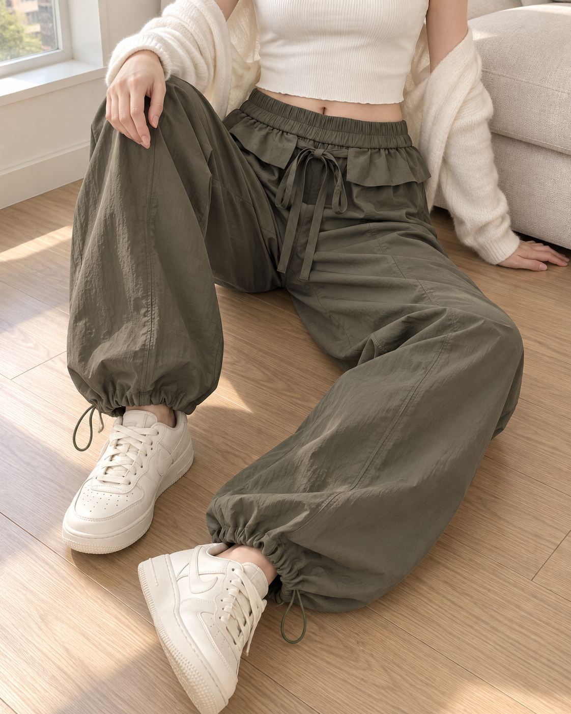3R3 - Ruffle Baggy Pants