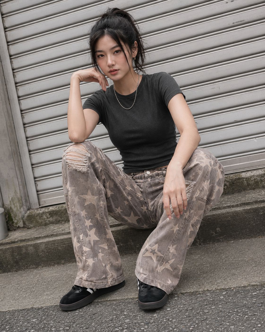 789 - Stars Baggy Denim
