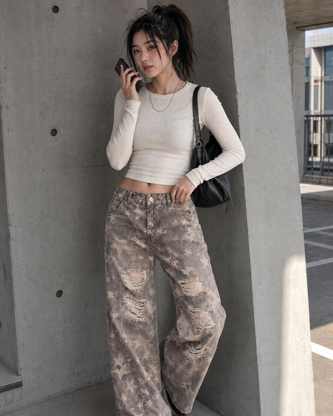 789 - Stars Baggy Denim