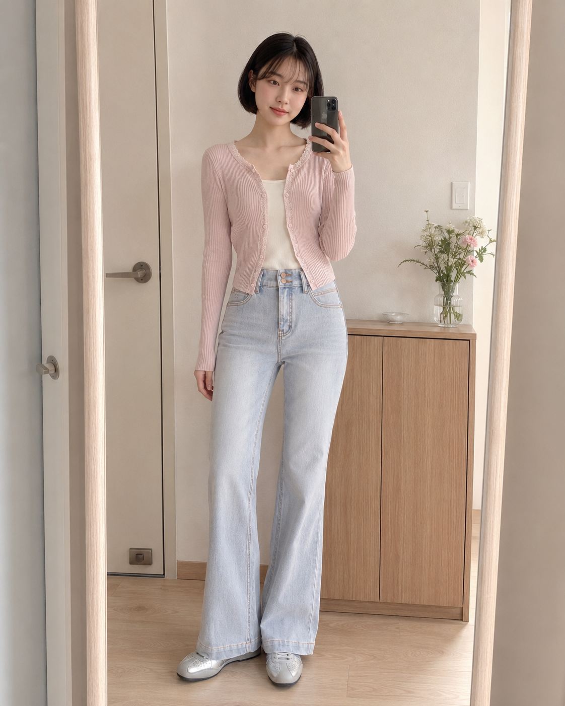 Stretchy Straight Cut Jeans