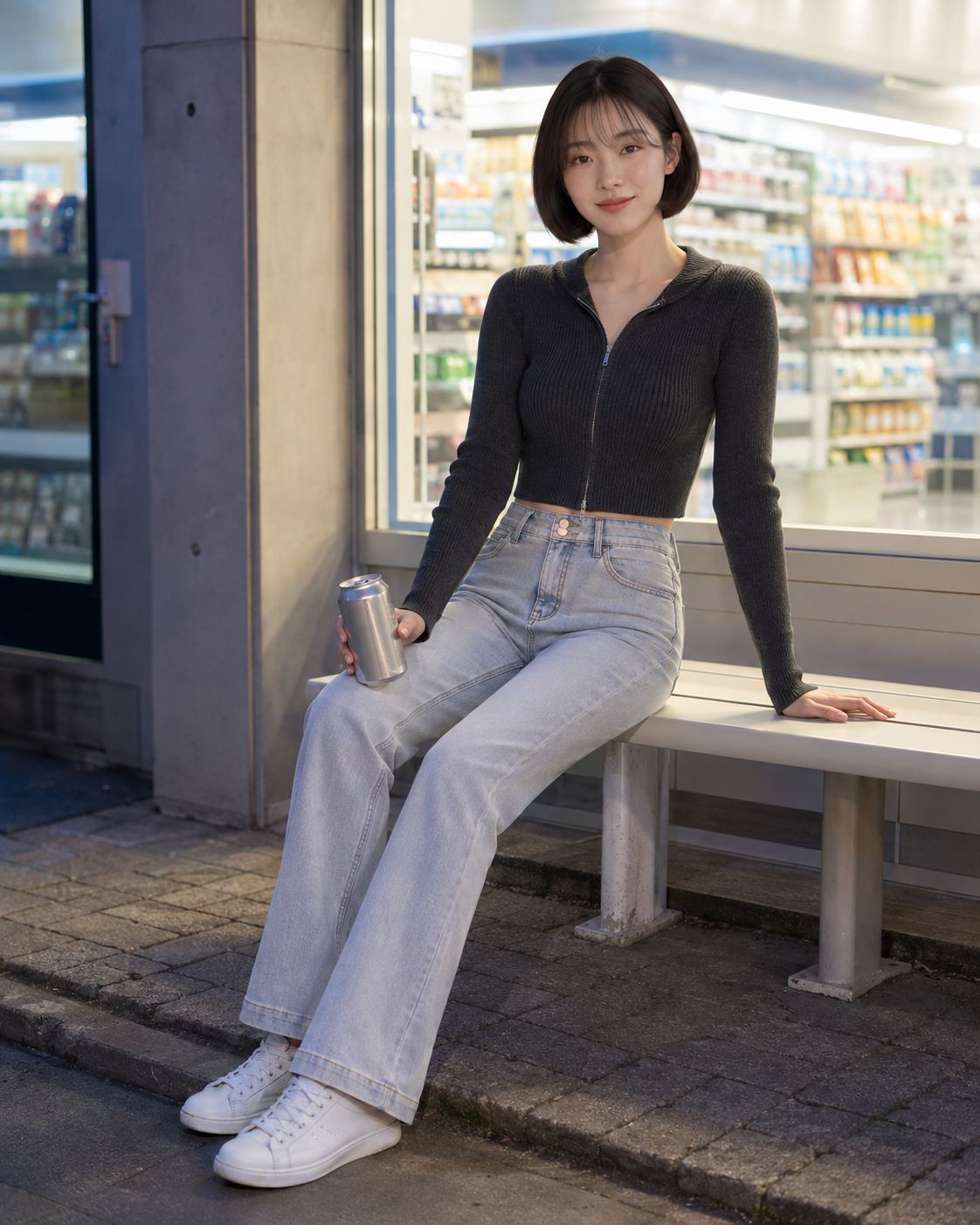 Stretchy Straight Cut Jeans