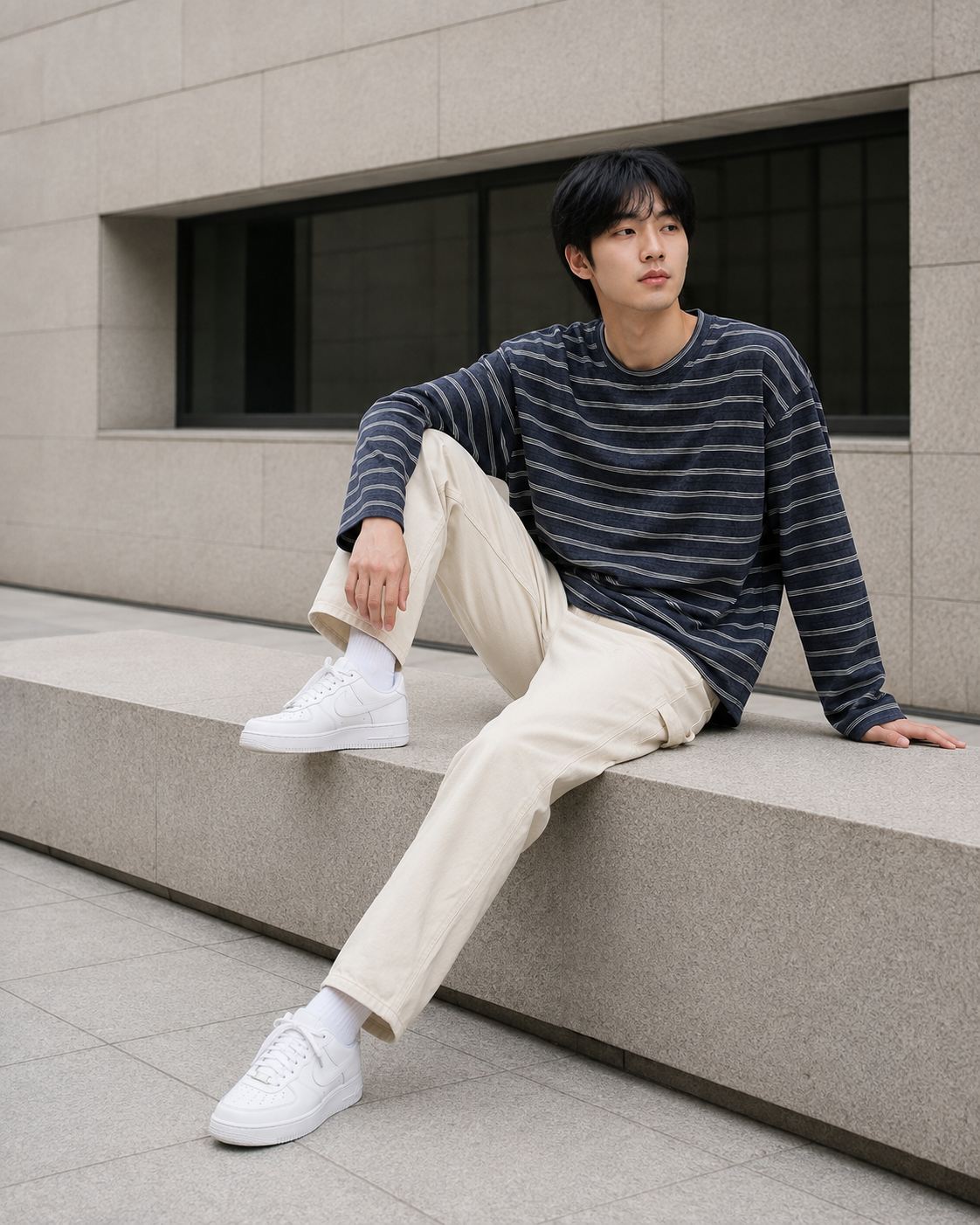 S Striped UV Long Sleeve