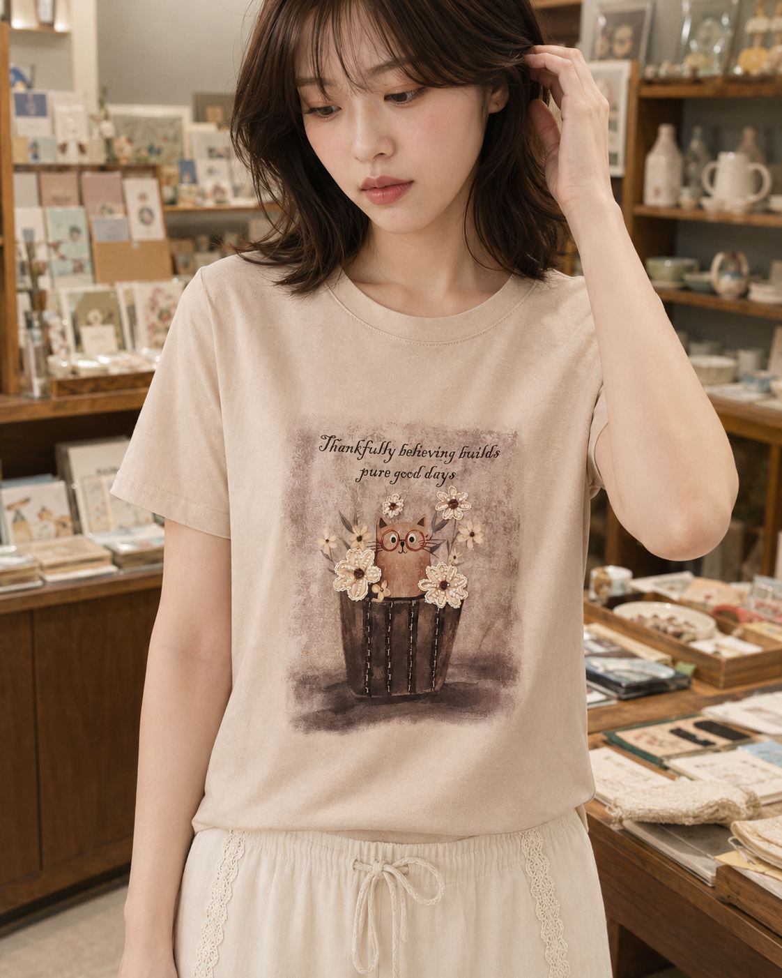 T Shirt - Flower Basket