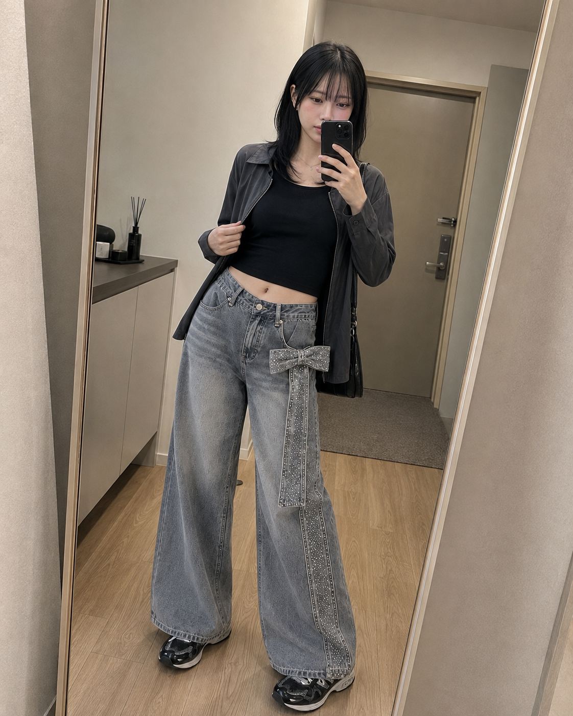 YC Ribbon Sparkly Jeans